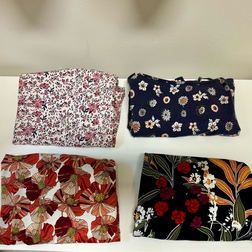 LOFT - Four Floral Print Adjustable Spaghetti Strap Tank Tops